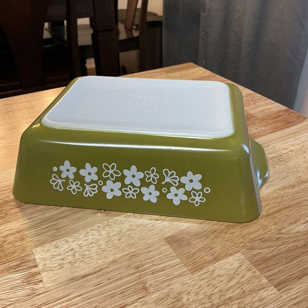 Vtg Pyrex 1 1/2 Qt Spring Blossom/Crazy Daisy 503C Refrigerator Dish W/Glass Lid - Picture 4 of 13